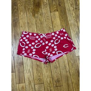 Cincinnati‎ Reds Sleepwear Pajama Shorts Women's Large Red Baseball Print